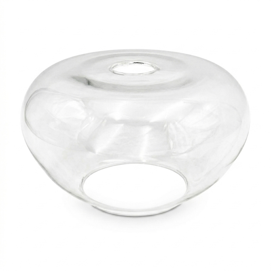 Plafonieră FLO WOOD 1xE27/15W/230V, stejar/transparent, Ø 22 cm
