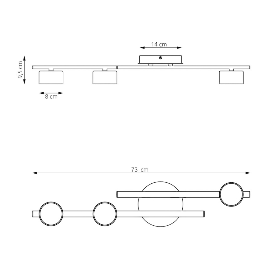 Plafonieră FRAGMENT 3xGX53/12W/230V bej