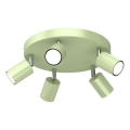 Plafonieră FUN cu 5 spoturi, GU10/8W/230V, verde