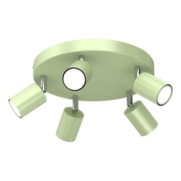 Plafonieră FUN cu 5 spoturi, GU10/8W/230V, verde