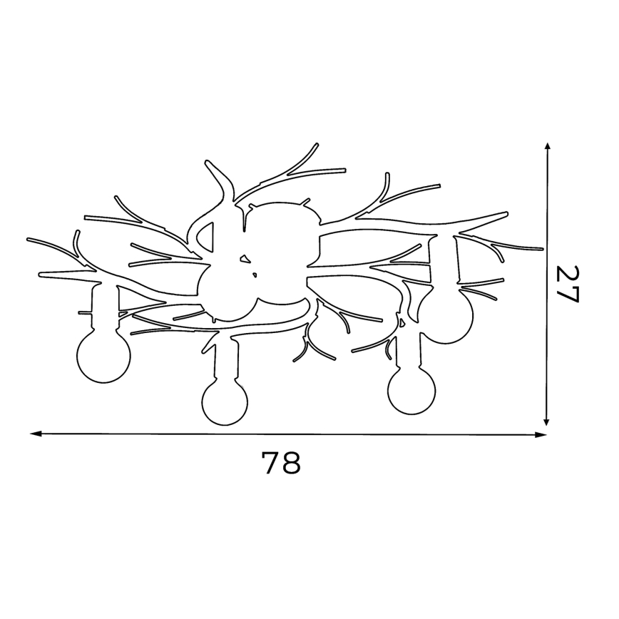 Plafonieră GARNISH 5xE27/15W/230V alb/patină