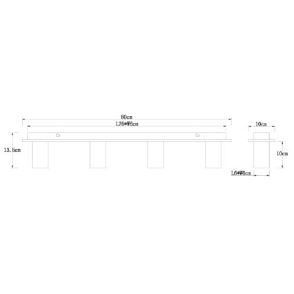Plafonieră Globo 15655-4D ERNA 4xE27/60W/230V