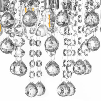 Plafonieră Globo 5xE14/40W/230V d. 46 cm crom lucios