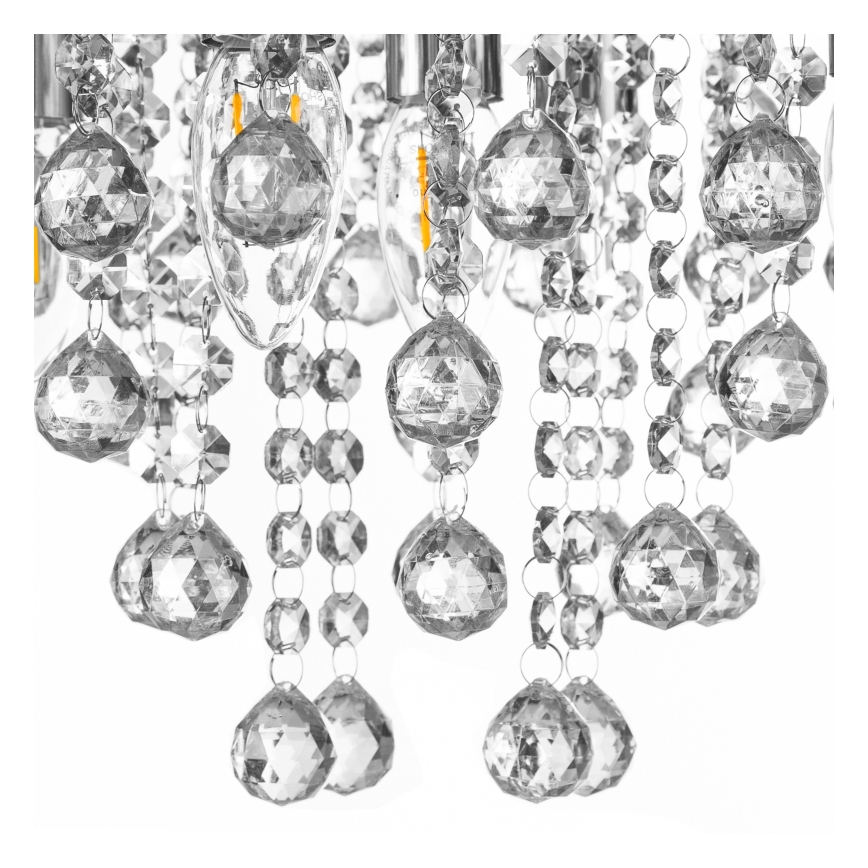 Plafonieră Globo 5xE14/40W/230V d. 46 cm crom lucios