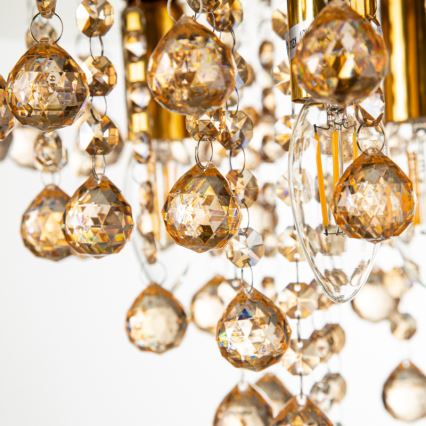 Plafonieră Globo 5xE14/40W/230V d. 46 cm auriu