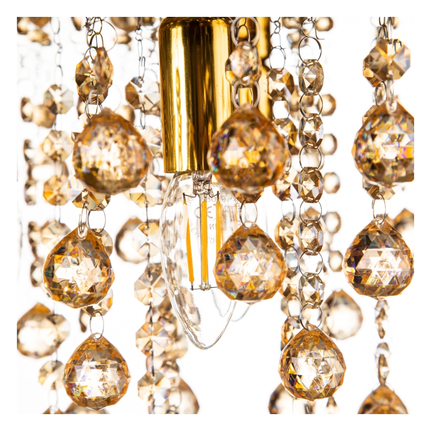 Plafonieră Globo 5xE14/40W/230V d. 46 cm auriu