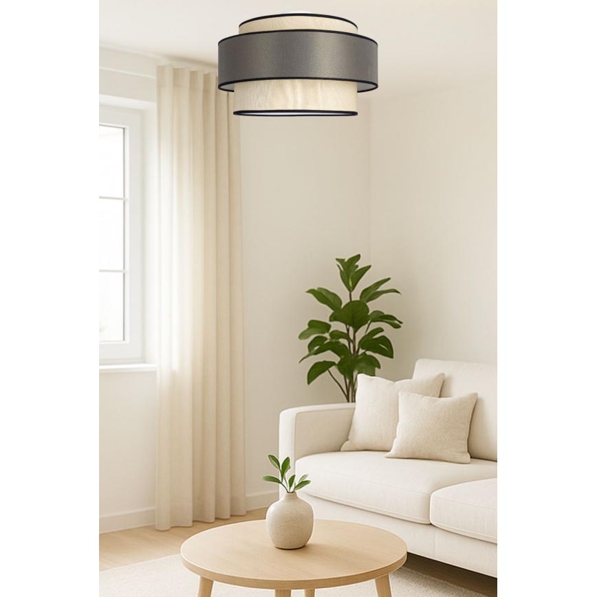 Plafonieră GRACE 1xE27/60W/230V crem/maro