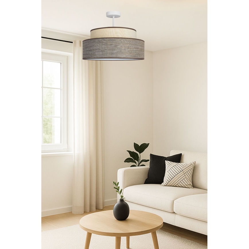 Plafonieră GRACE 1xE27/60W/230V crem/maro