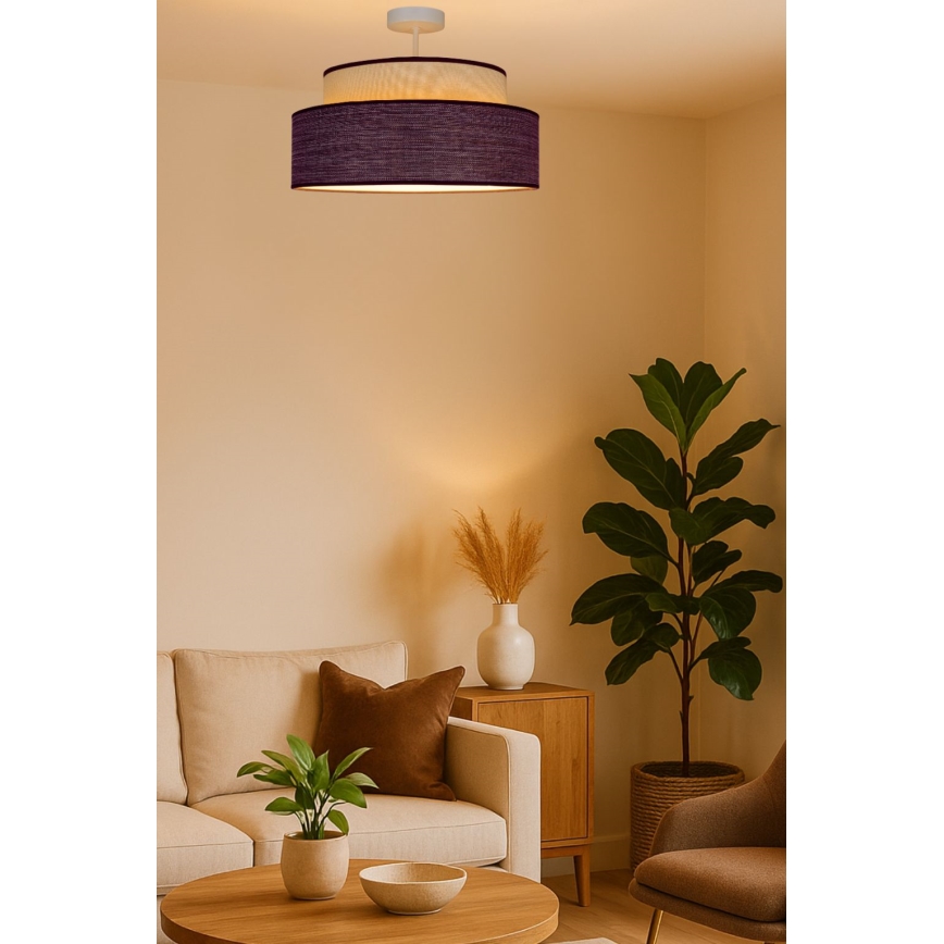 Plafonieră GRACE 1xE27/60W/230V crem/maro