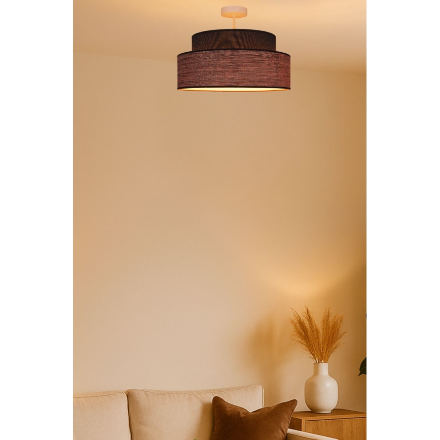 Plafonieră GRACE 1xE27/60W/230V maro/bej