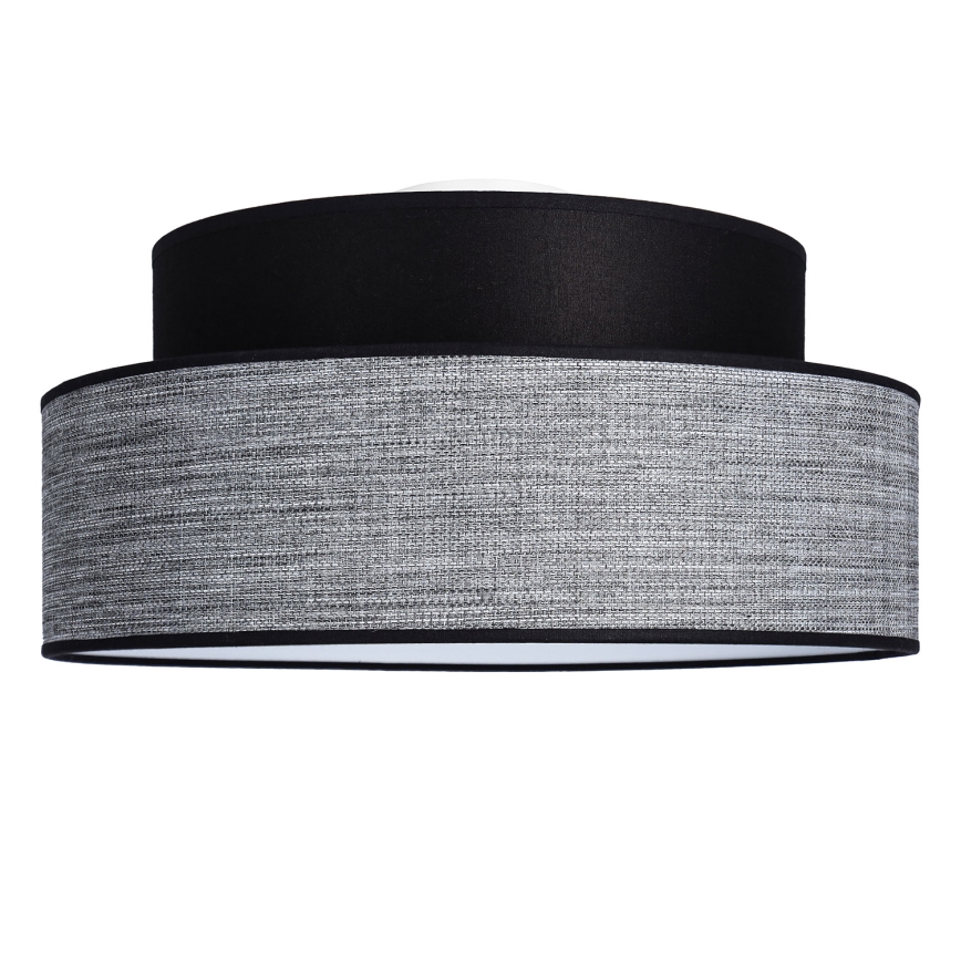 Plafonieră GRACE 1xE27/60W/230V negru/gri