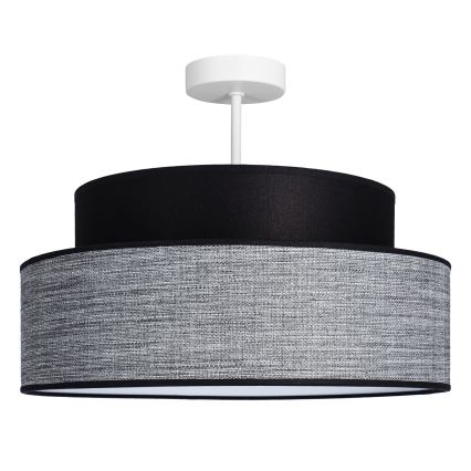 Plafonieră GRACE 1xE27/60W/230V negru/gri