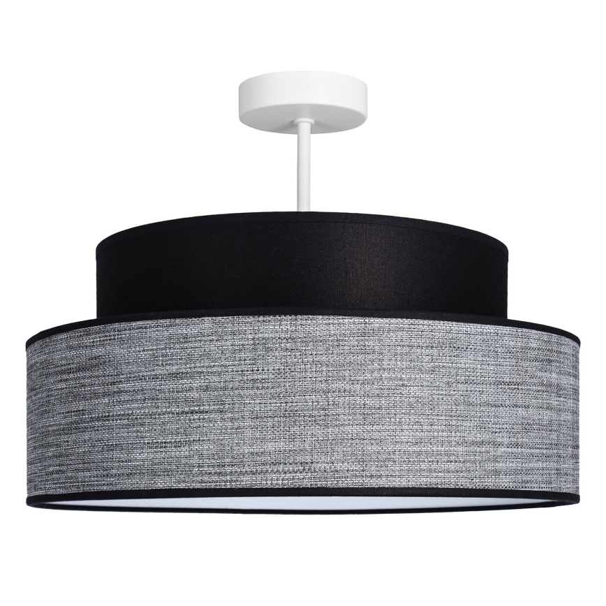 Plafonieră GRACE 1xE27/60W/230V negru/gri