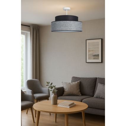 Plafonieră GRACE 1xE27/60W/230V negru/gri