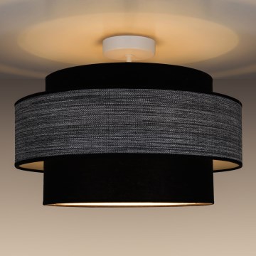 Plafonieră GRACE 1xE27/60W/230V negru/gri