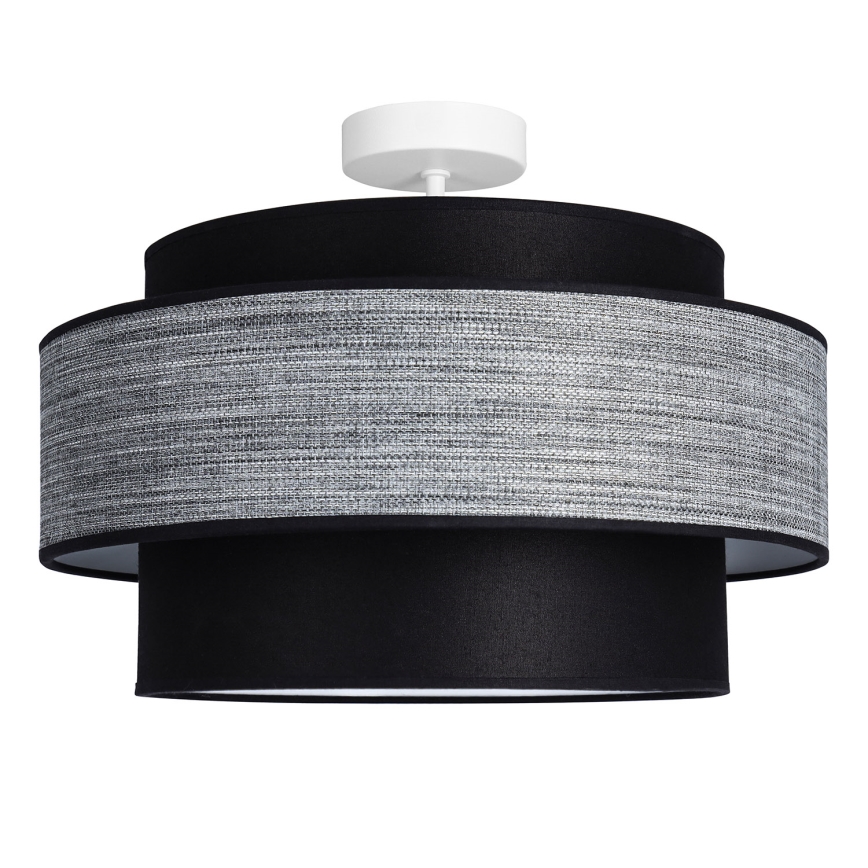 Plafonieră GRACE 1xE27/60W/230V negru/gri