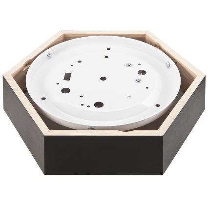 Plafonieră HEX 1xE27/60W/230V d. 32 cm negru pin