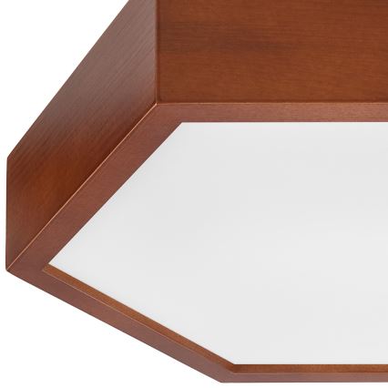 Plafonieră HEX 2xE27/60W/230V diam. 43 cm pin maro