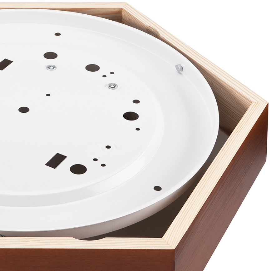 Plafonieră HEX 2xE27/60W/230V diam. 43 cm pin maro