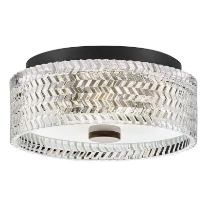 Plafonieră Hinkley ELLE 2xE27/60W/230V d. 30,5 cm negru