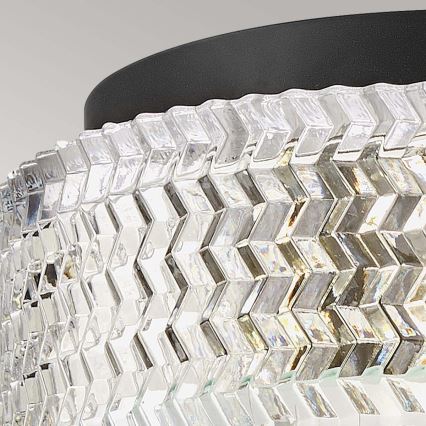 Plafonieră Hinkley ELLE 2xE27/60W/230V d. 30,5 cm negru