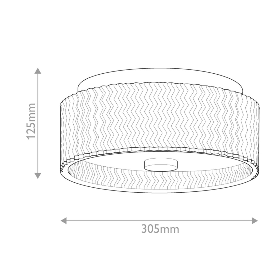 Plafonieră Hinkley ELLE 2xE27/60W/230V d. 30,5 cm negru