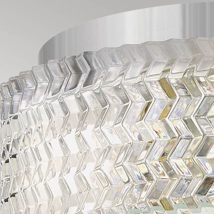 Plafonieră Hinkley ELLE 2xE27/60W/230V d. 30,5 cm crom lucios