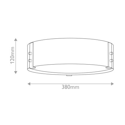 Plafonieră Hinkley SAWYER 3xE14/40W/230V d. 38 cm sequoia/maro