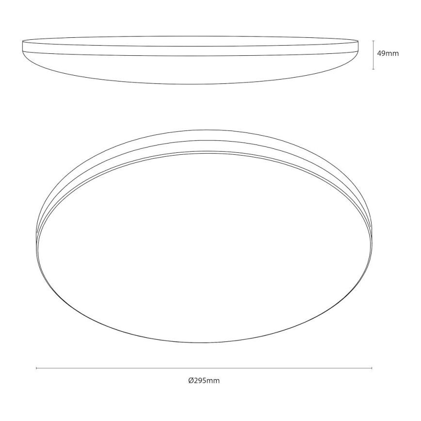Plafonieră HUGO LED/12/18/24W/230V 3000/4000/6500K Ø 30 cm IP54 alb