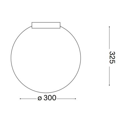 Plafonieră Ideal Lux CARTA 1xE27/25W/230V d. 30 cm alb