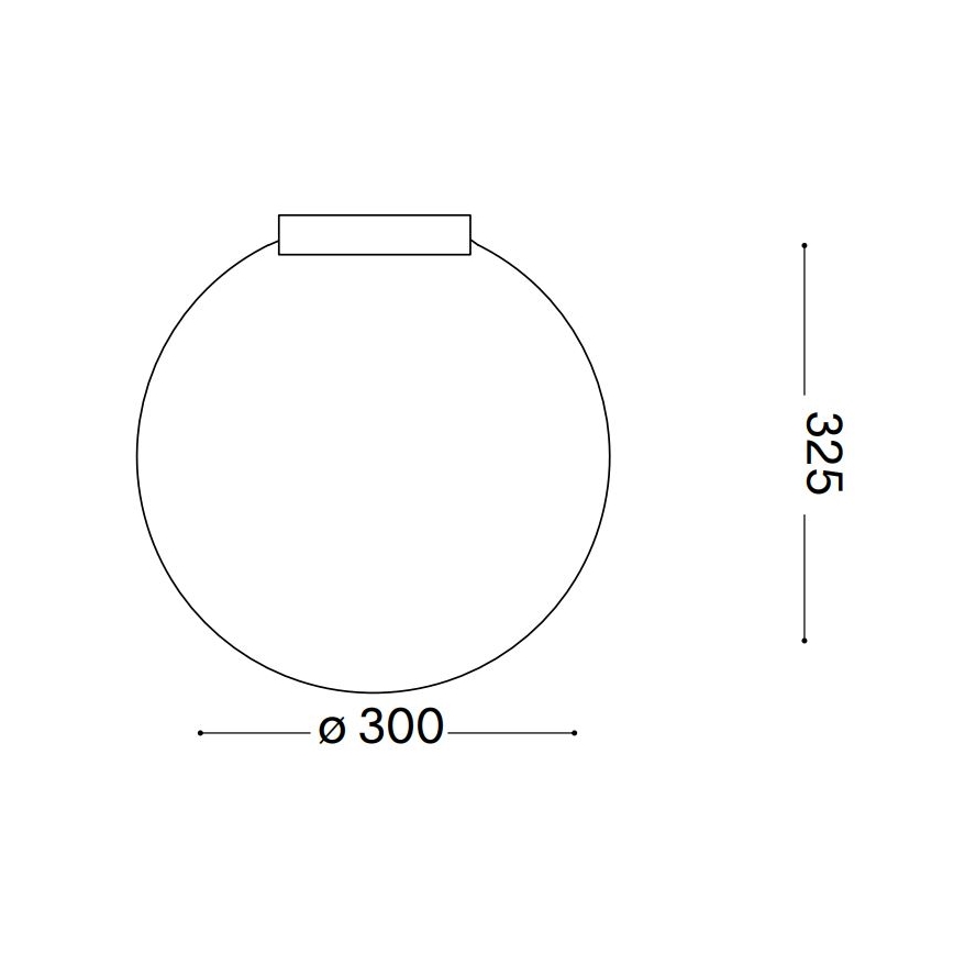 Plafonieră Ideal Lux CARTA 1xE27/25W/230V d. 30 cm alb