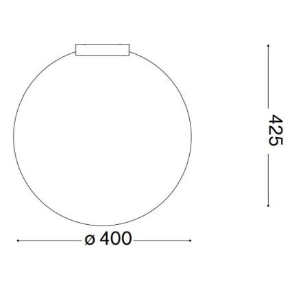 Plafonieră Ideal Lux CARTA 1xE27/25W/230V d. 40 cm alb