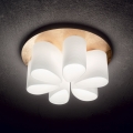 Plafonieră Ideal Lux DAISY 6xE27/52W/230V d. 60 cm auriu/alb