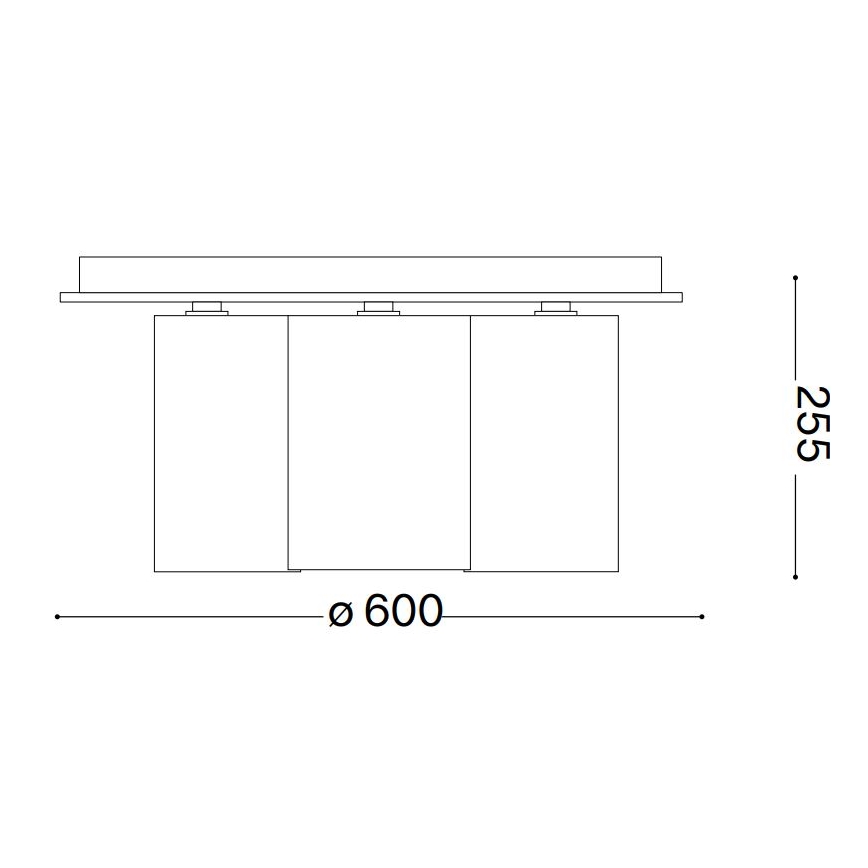 Plafonieră Ideal Lux DAISY 6xE27/52W/230V d. 60 cm auriu/alb