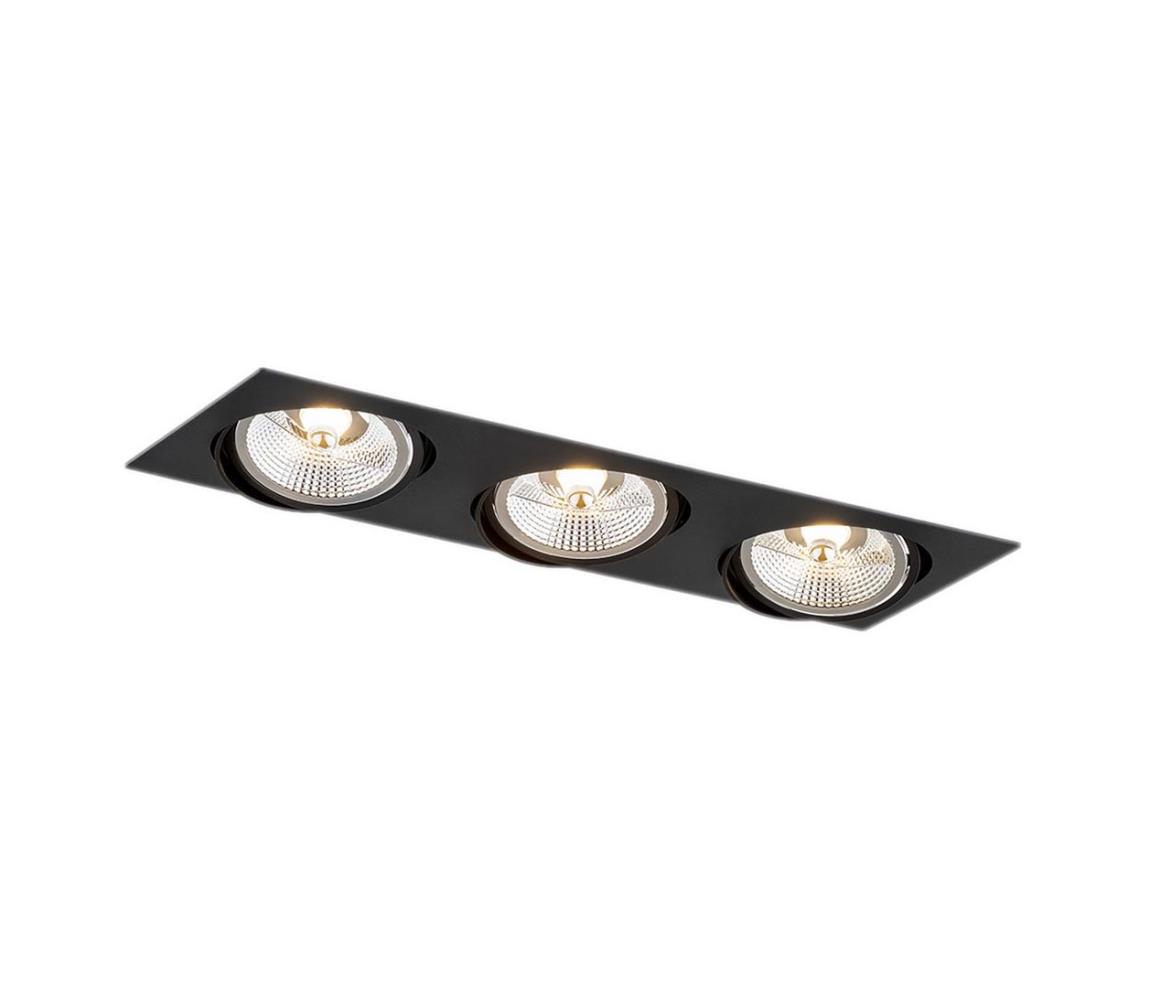 Plafonieră încastrată OLIMP 3xGU10/15W/230V neagră Argon 6116