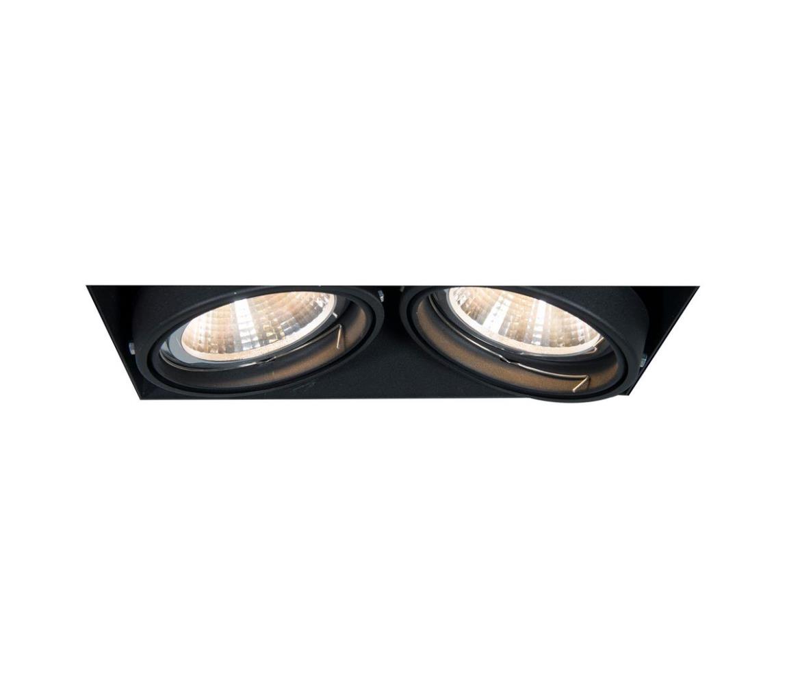 Plafonieră încastrată ONEON 2xGU10-AR111/15W/230V neagră Zuma Line 94364-BK