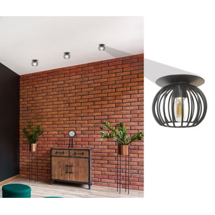 Plafonieră încastrată SK 93 1xG9/40W/230V negru