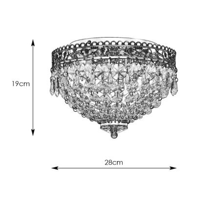 Plafonieră JOLINE 2xE14/40W/230V crom Markslöjd 108423