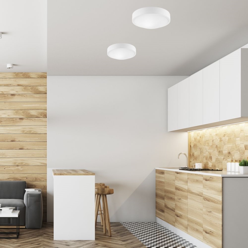 Plafonieră JONAS 1xE27/60W/230V d. 26 cm albă