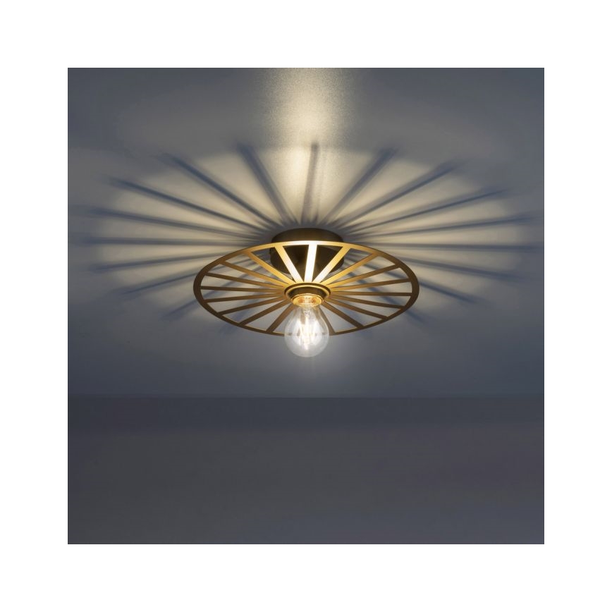 Plafonieră JUST LIGHT. 15635-60 SPIKE 1xE27/40W/230V d. 30 cm alamă