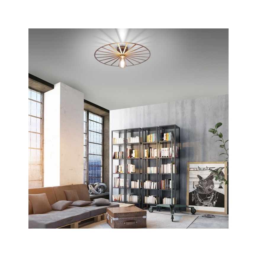 Plafonieră JUST LIGHT. 15636-60 SPIKE 1xE27/40W/230V d. 50 cm alamă