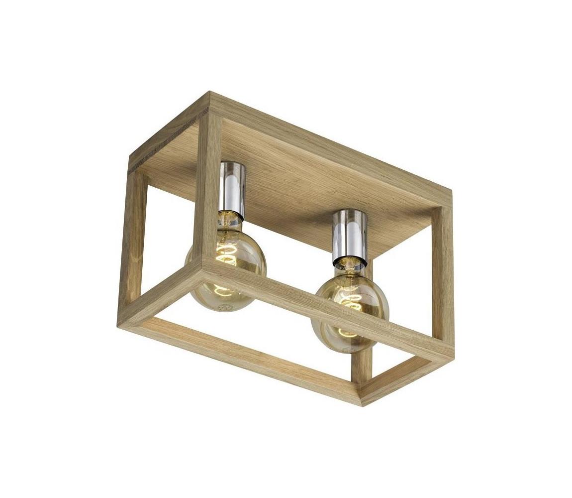 9158274 - Plafonieră KAGO 2xE27/60W/230V stejar mat