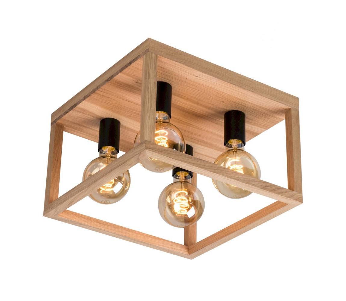 9154474 - Plafonieră KAGO 4xE27/60W/230V Stejar mat