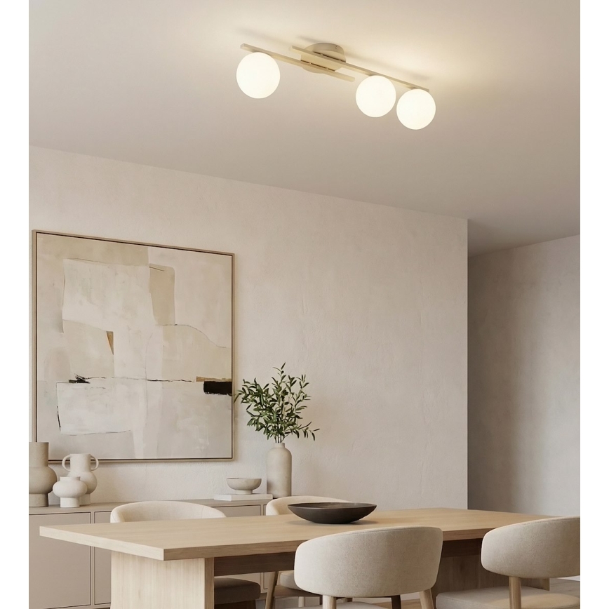 Plafonieră KAIRO 3xE14/10W/230V bej