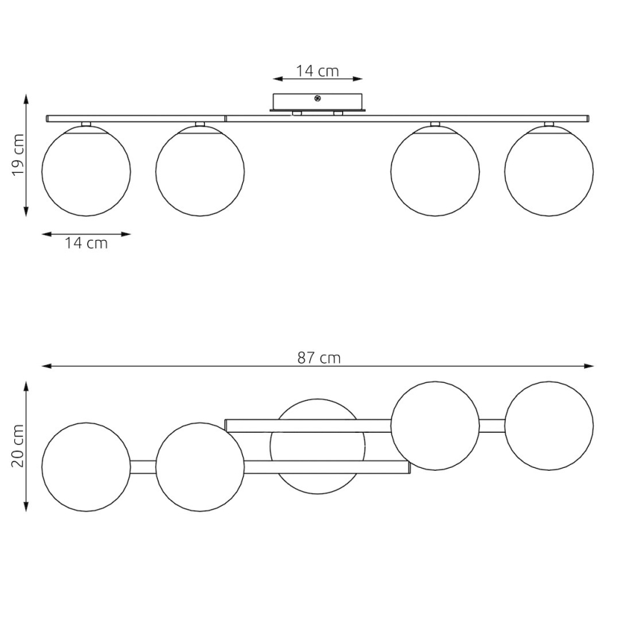 Plafonieră KAIRO 4xE14/10W/230V bej