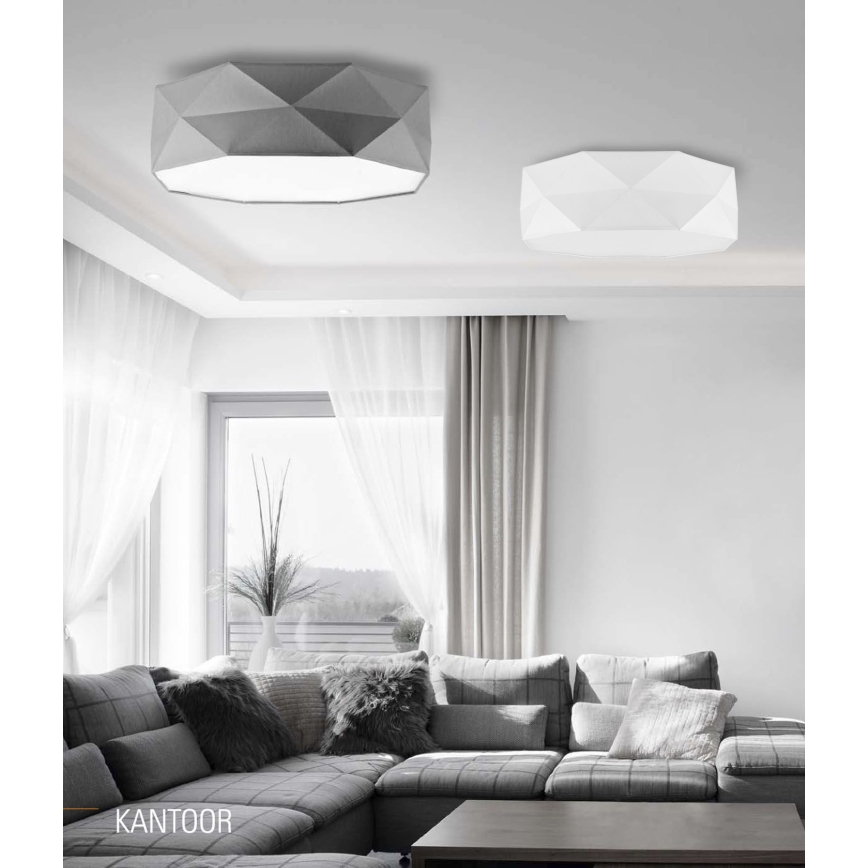 Plafoniera KANTOOR 4xE27/60W/230V alb