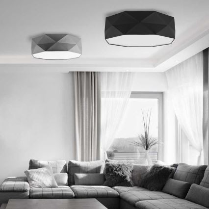 Plafoniera KANTOOR 4xE27/60W/230V negru