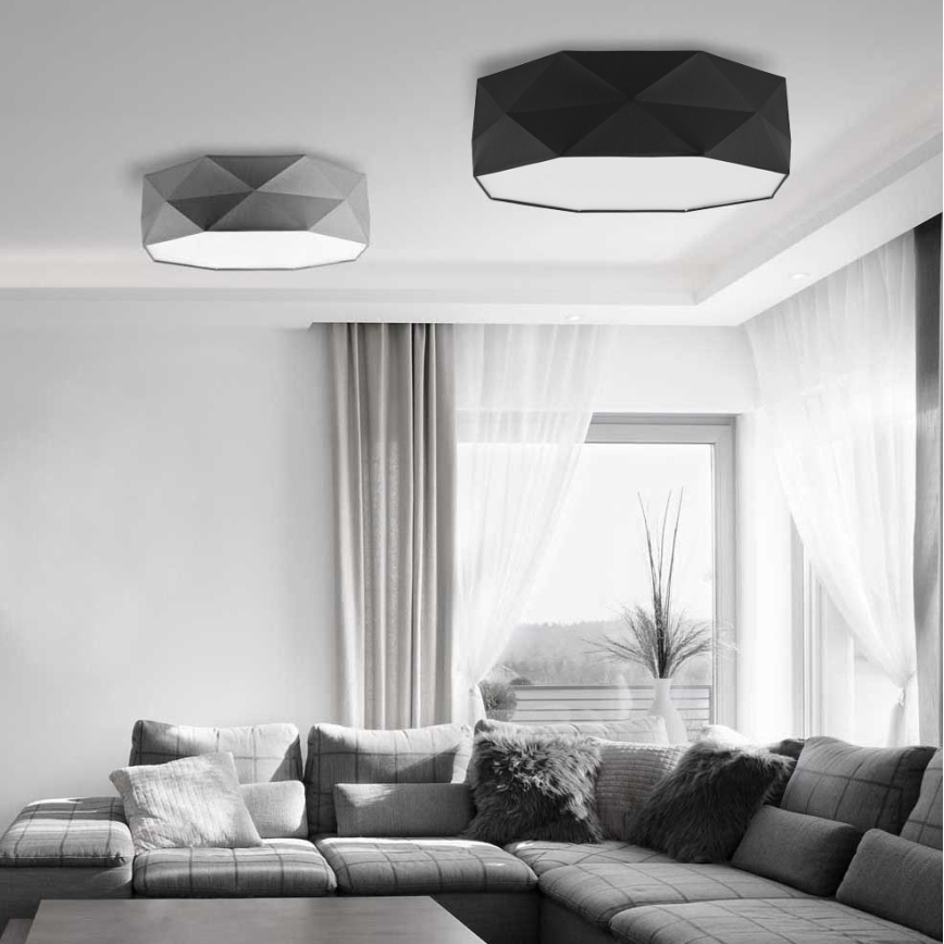 Plafoniera KANTOOR 4xE27/60W/230V negru