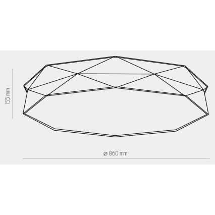 Plafonieră KANTOOR 6xE27/15W/230V gri