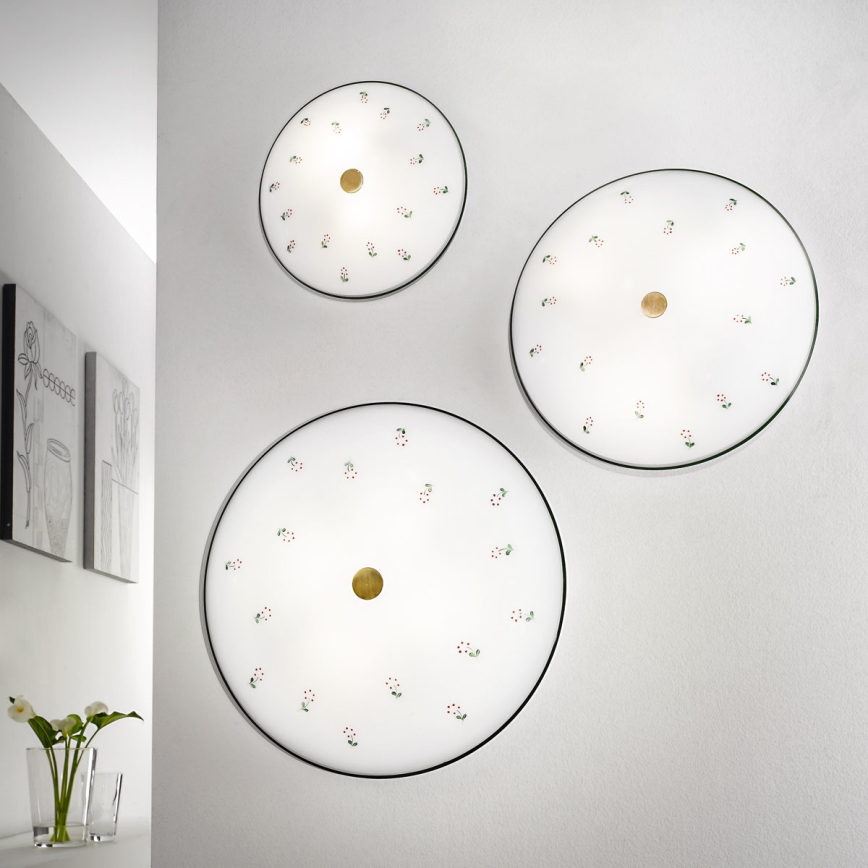 Plafonieră Kolarz 731.U13.4.70 NONNA 3xE27/60W/230V d. 42 cm negru/alamă